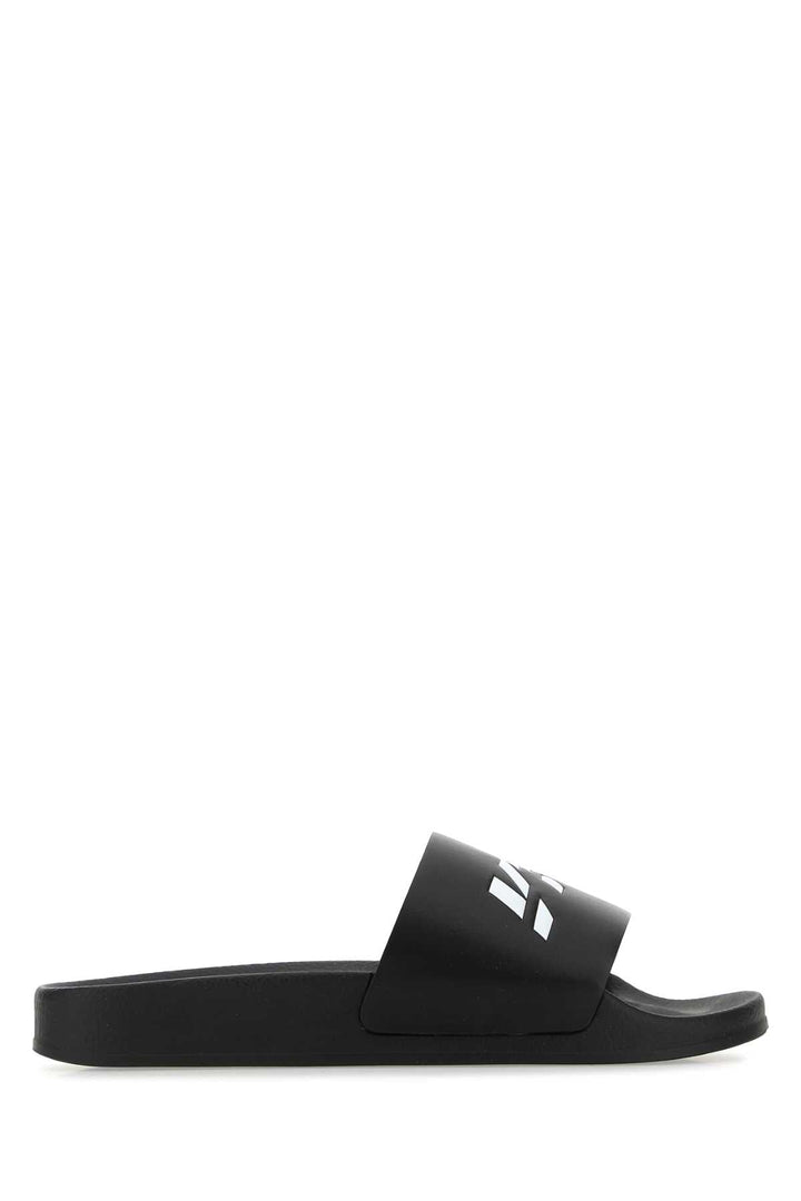 Vtmnts Men Black Rubber Slippers