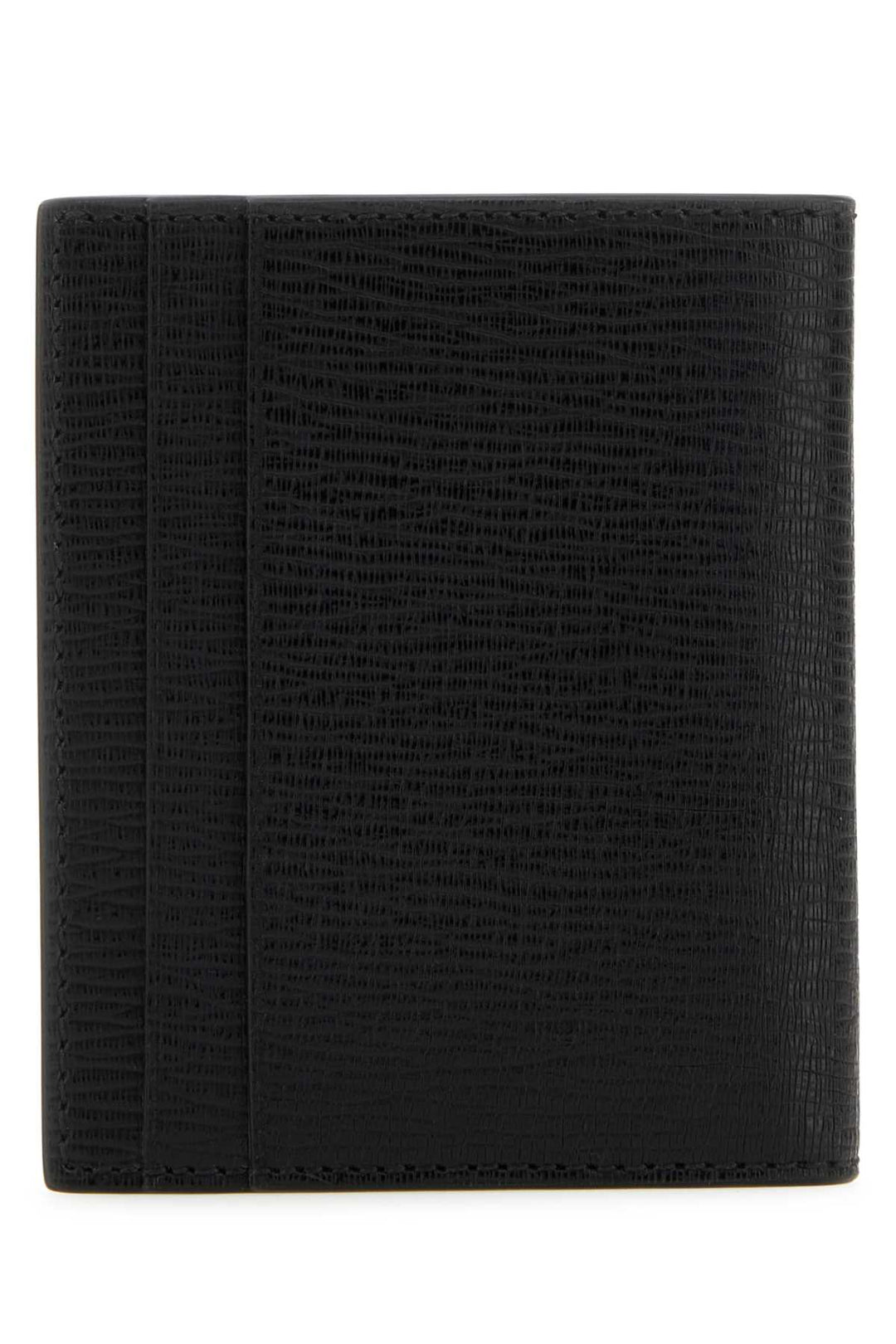 Salvatore Ferragamo Men Black Leather Card Holder