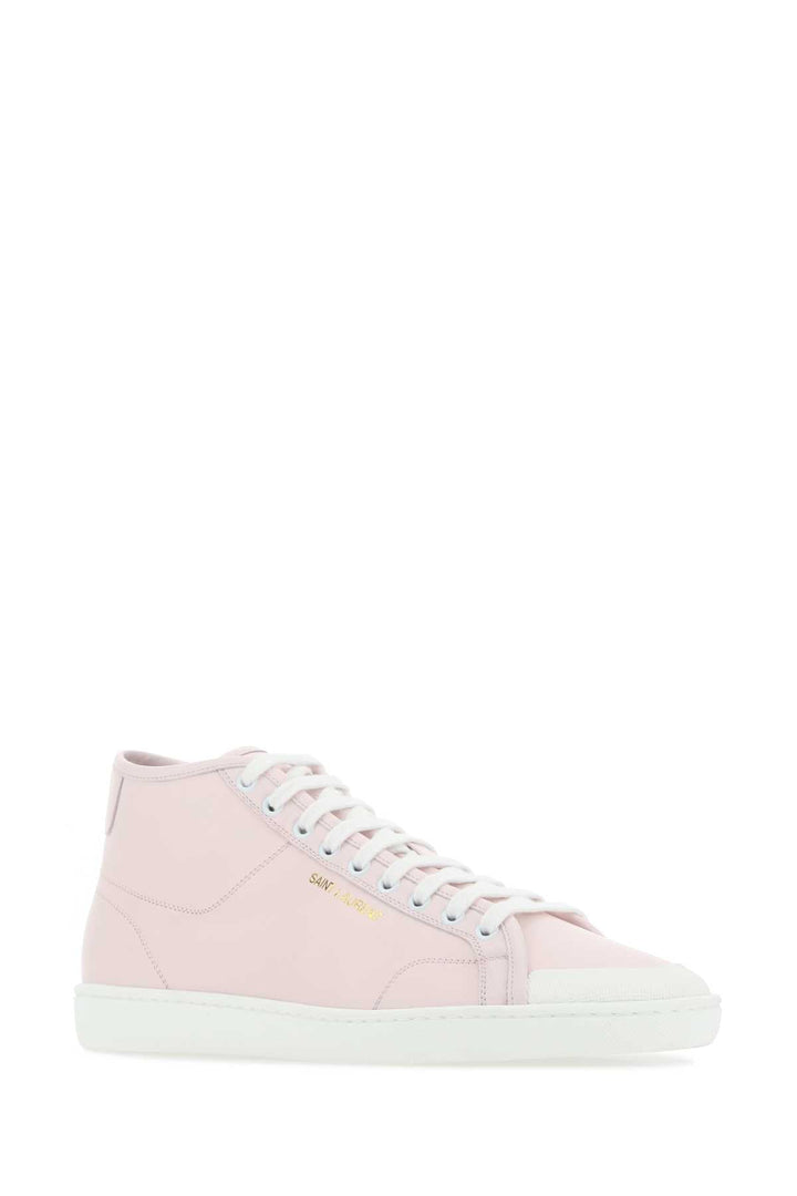 Saint Laurent Men Pastel Pink Leather Court Classic Sneakers