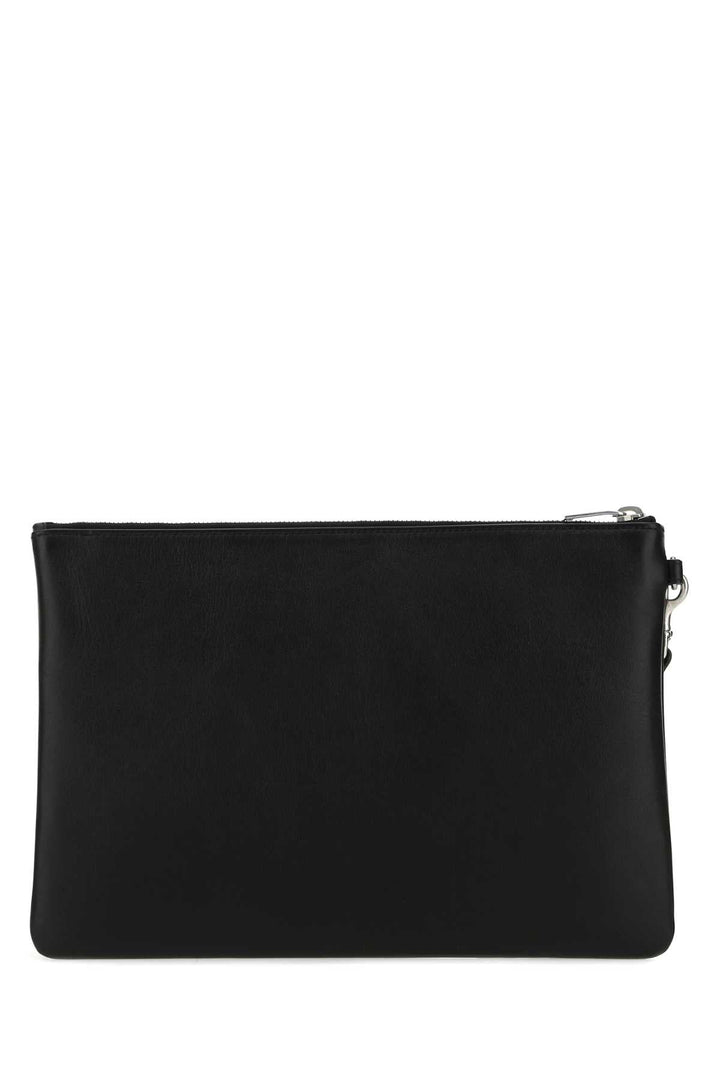 Saint Laurent Men Black Leather Clutch