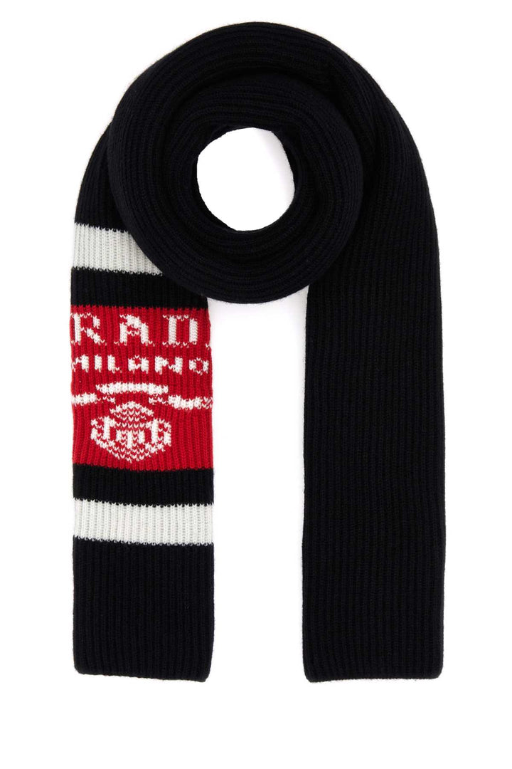 Prada Men Black Cashmere Scarf