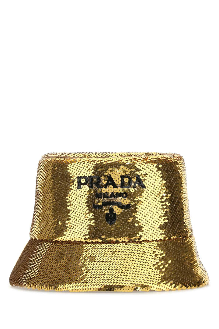 Prada Women Gold Sequins Bucket Hat