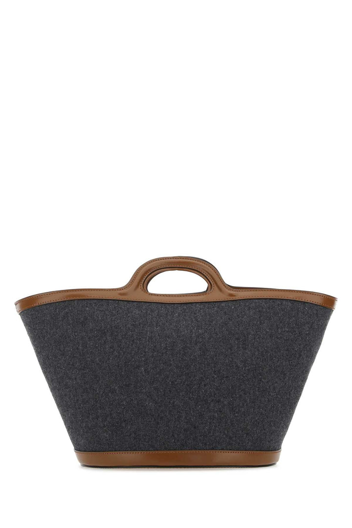 Marni Women Two-Tone Felt And Leather Small Tropicalia Summer Handbag