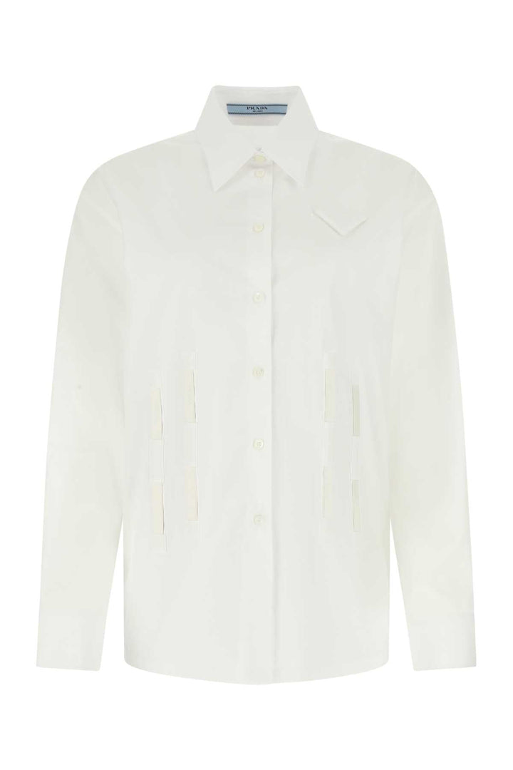 Prada Women White Poplin Oversize Shirt