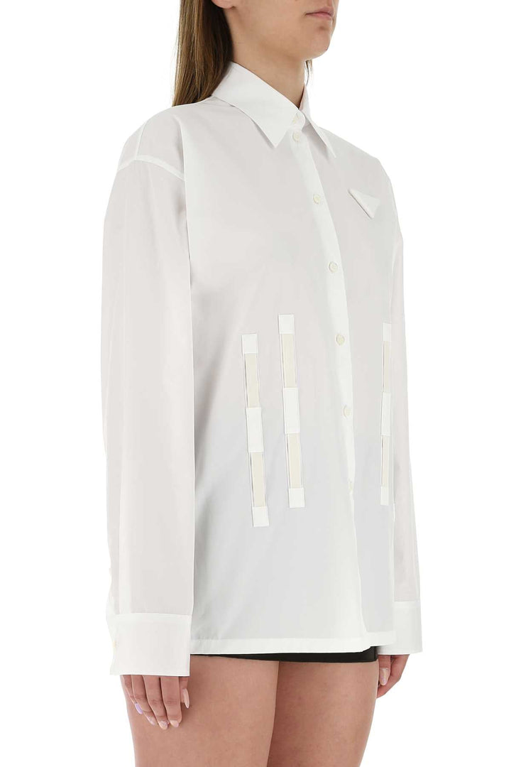 Prada Women White Poplin Oversize Shirt