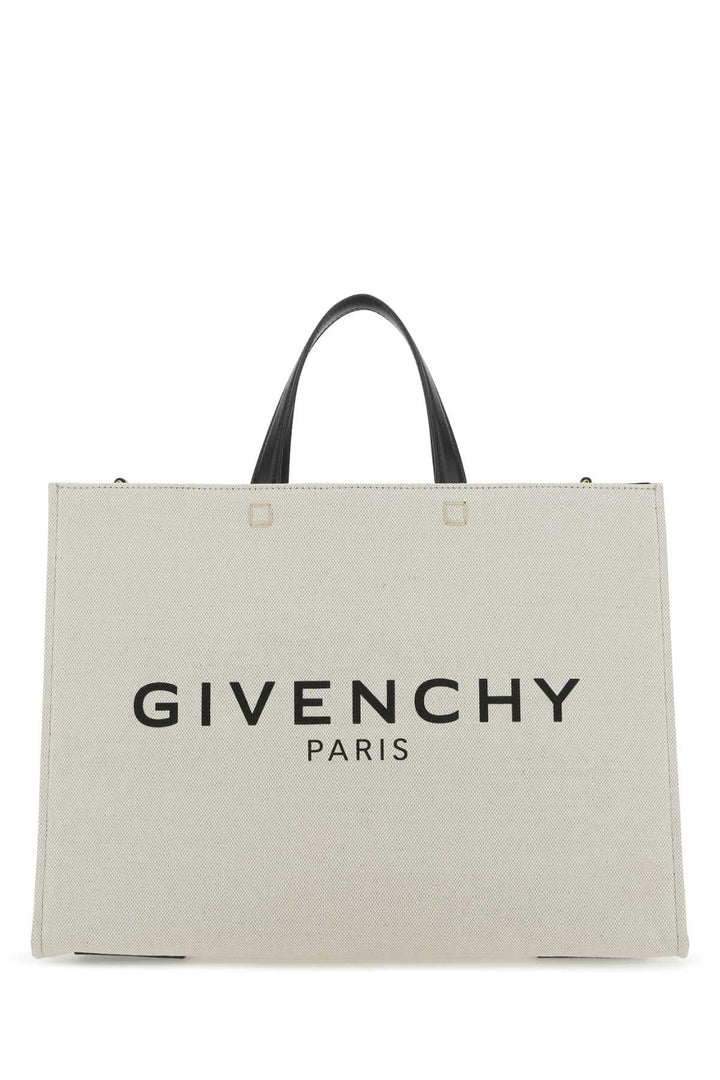 Givenchy Women Ivory Canvas Medium G Shopping Bag