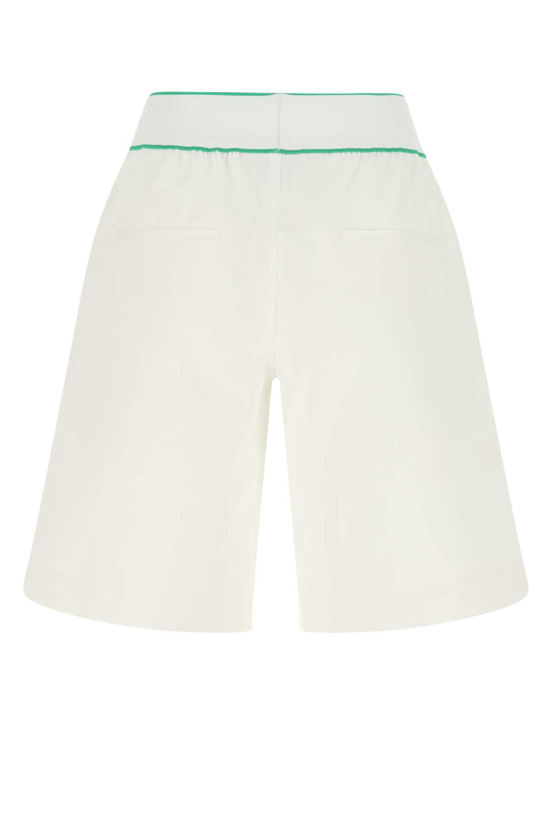 Bottega Veneta Women White Cotton Bermuda Shorts