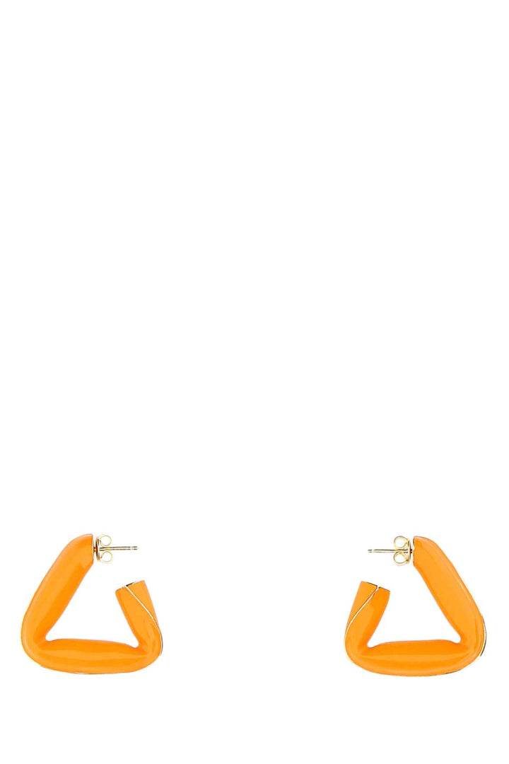 Bottega Veneta Women Orange 925 Silver Fold Earrings