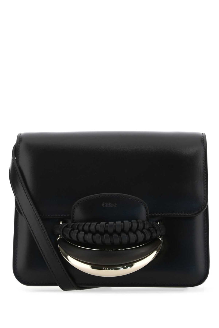 Chloe Women Black Leather Kattie Clutch