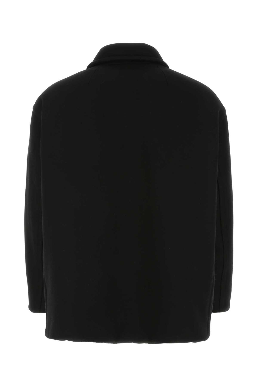 Valentino Garavani Men Black Wool Blend Coat