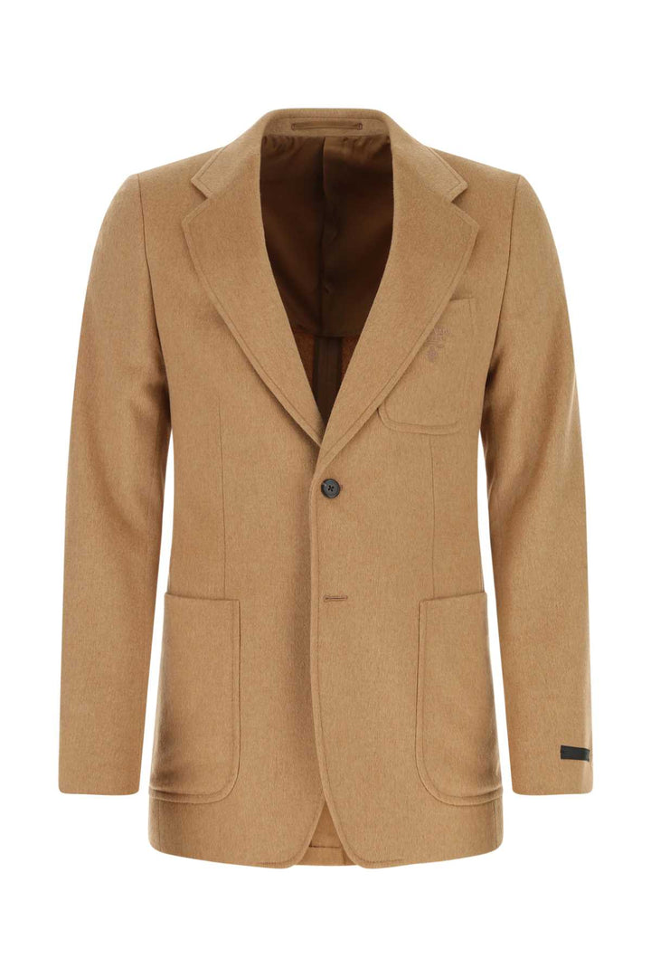 Prada Men Beige Wool Blazer