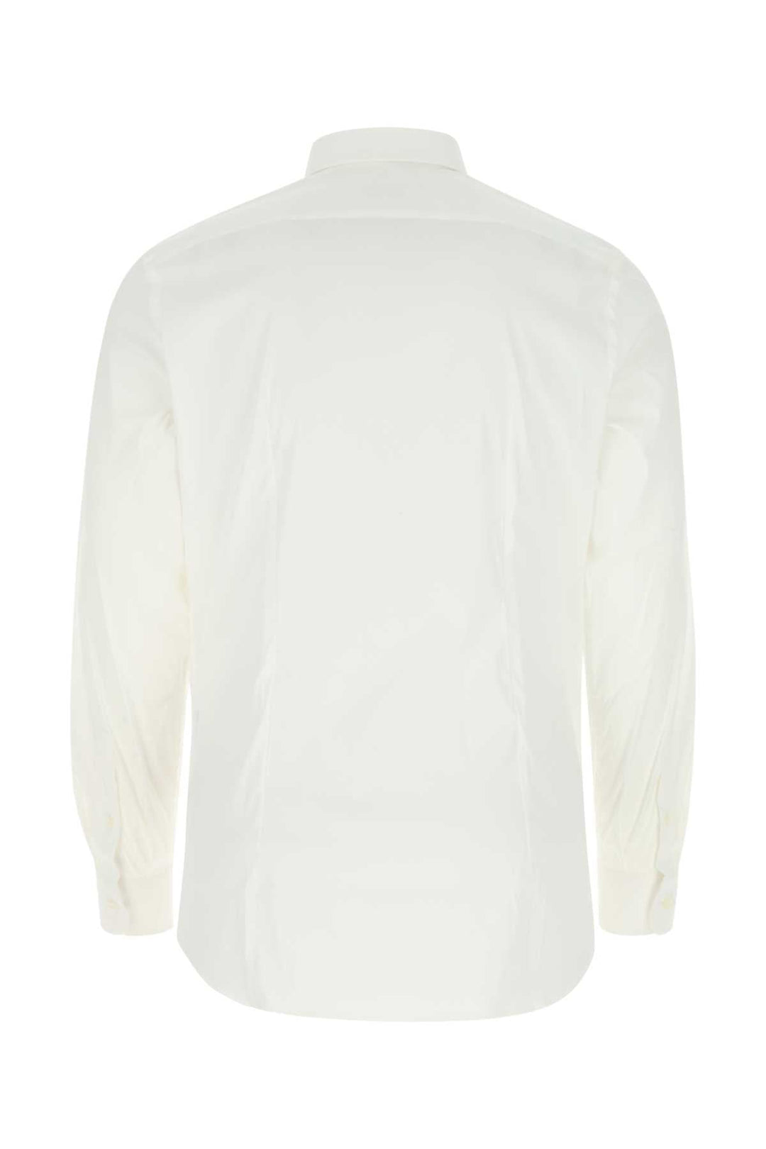 Prada Men White Poplin Shirt