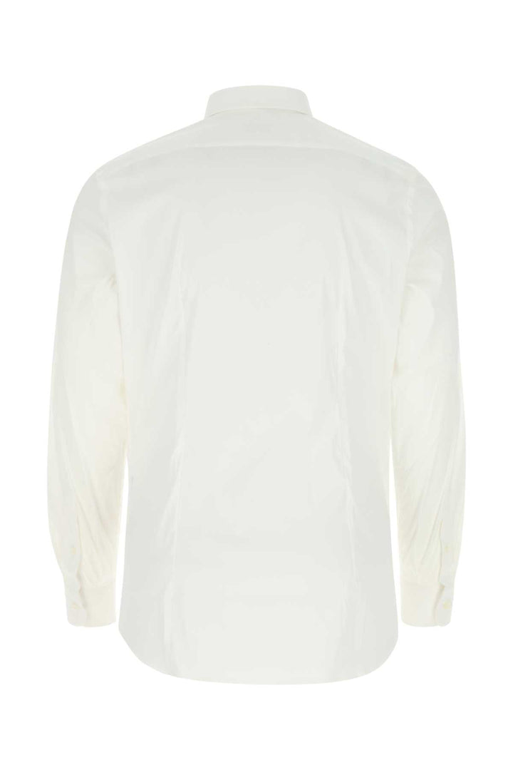 Prada Men White Poplin Shirt