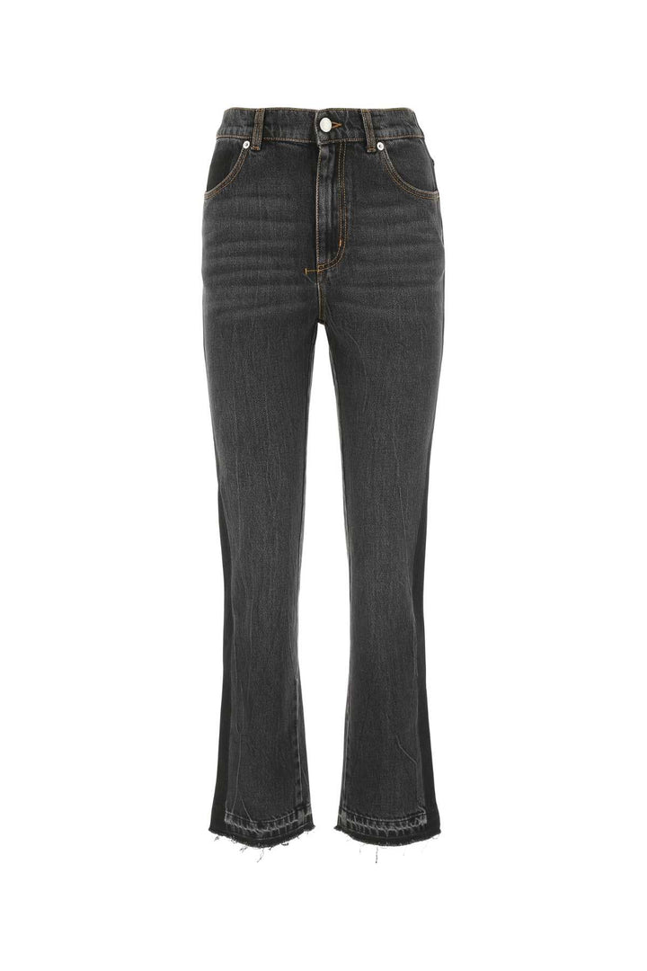 Alexander Mcqueen Women Black Denim Jeans