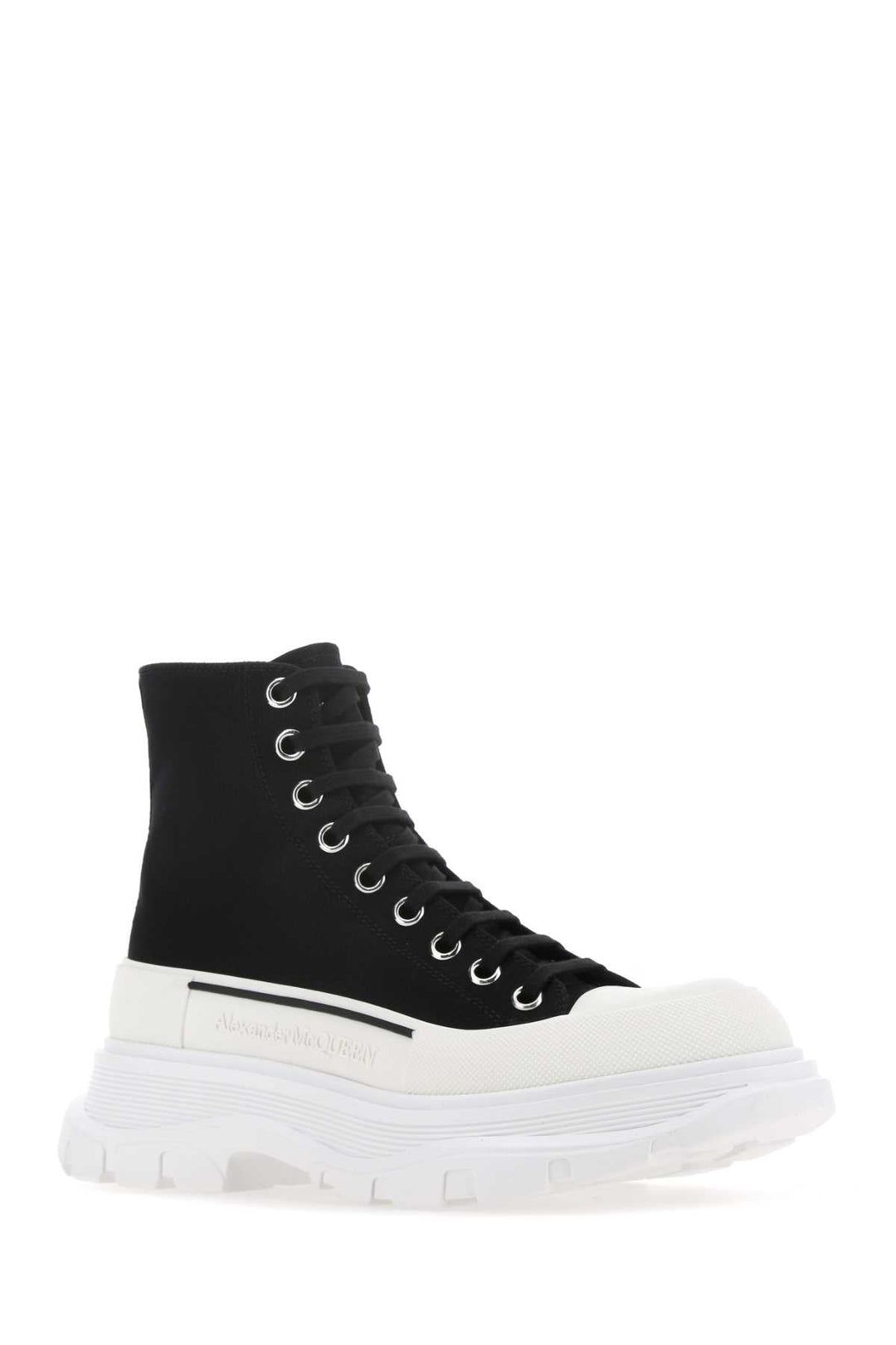 Alexander Mcqueen Men Black Canvas Canvas Sack Sneakers