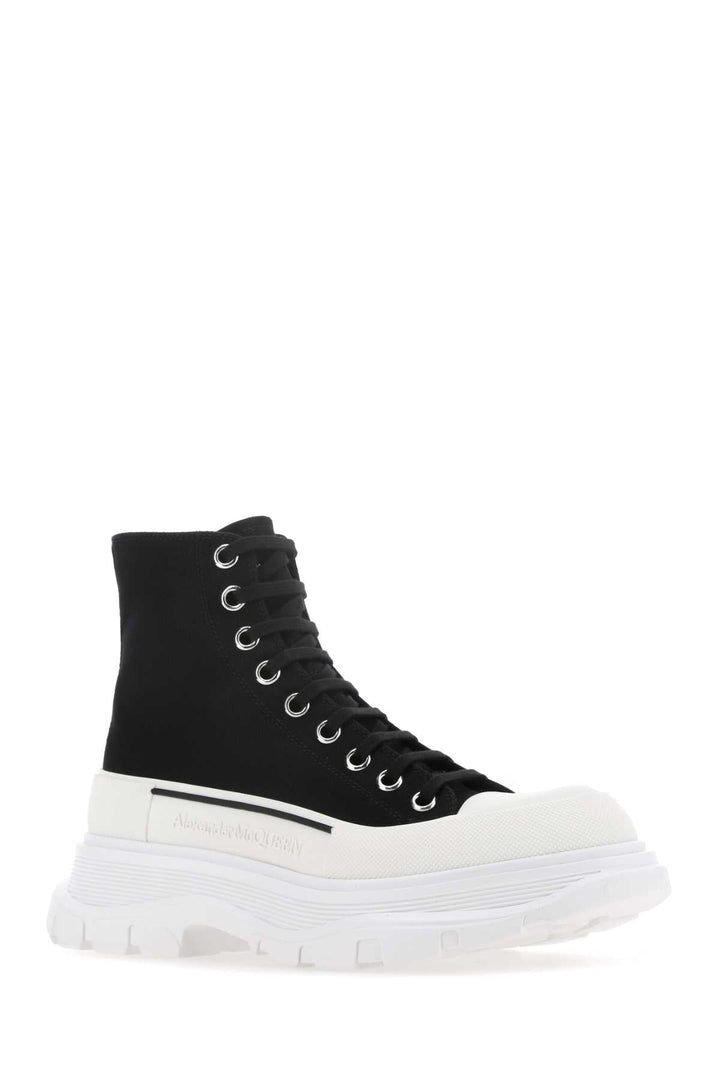 Alexander Mcqueen Men Black Canvas Canvas Sack Sneakers