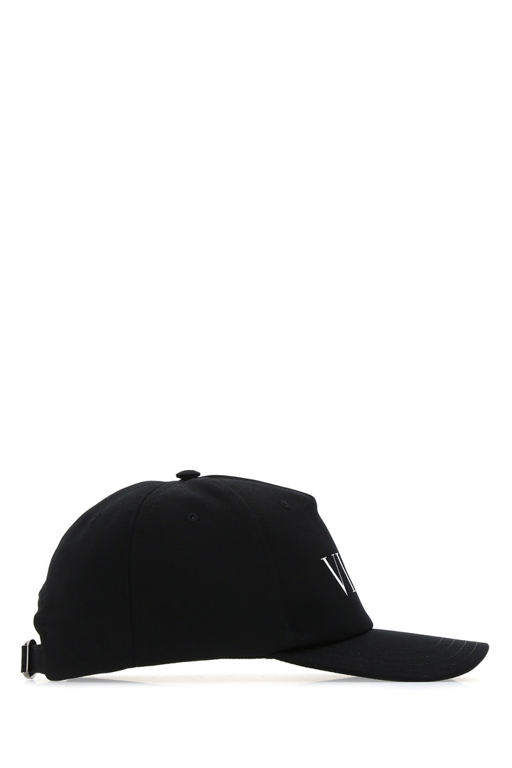 Valentino Garavani Men Black Cotton Baseball Cap