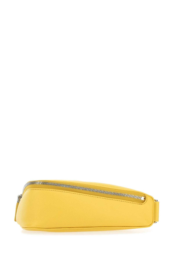 Prada Men Yellow Leather Belt Bag
