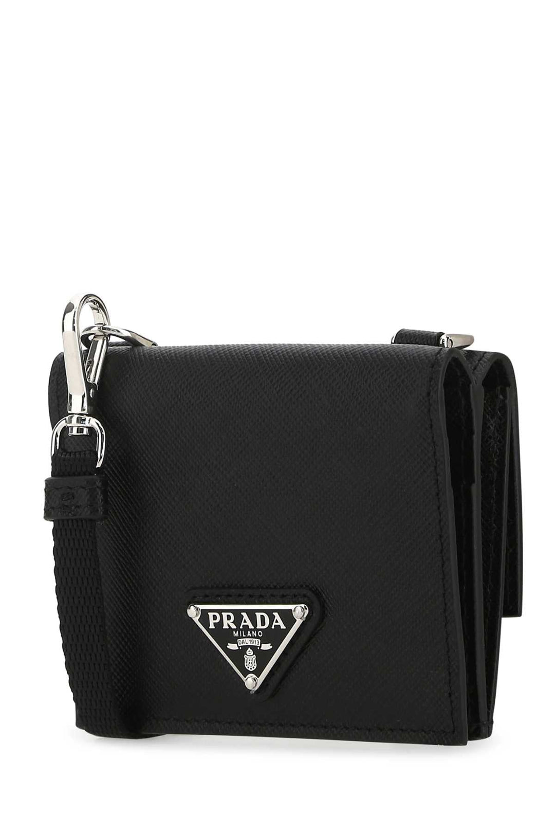 Prada Men Black Leather Cardholder
