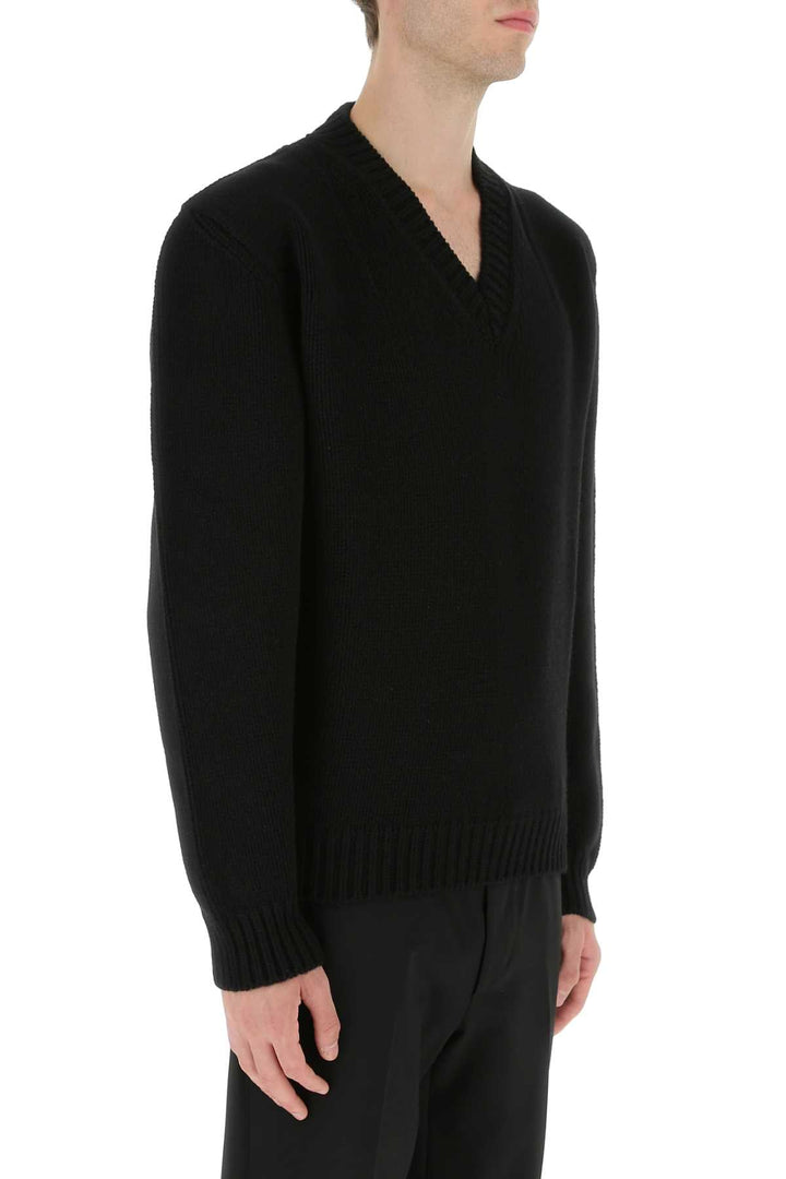 Prada Men Black Wool Sweater