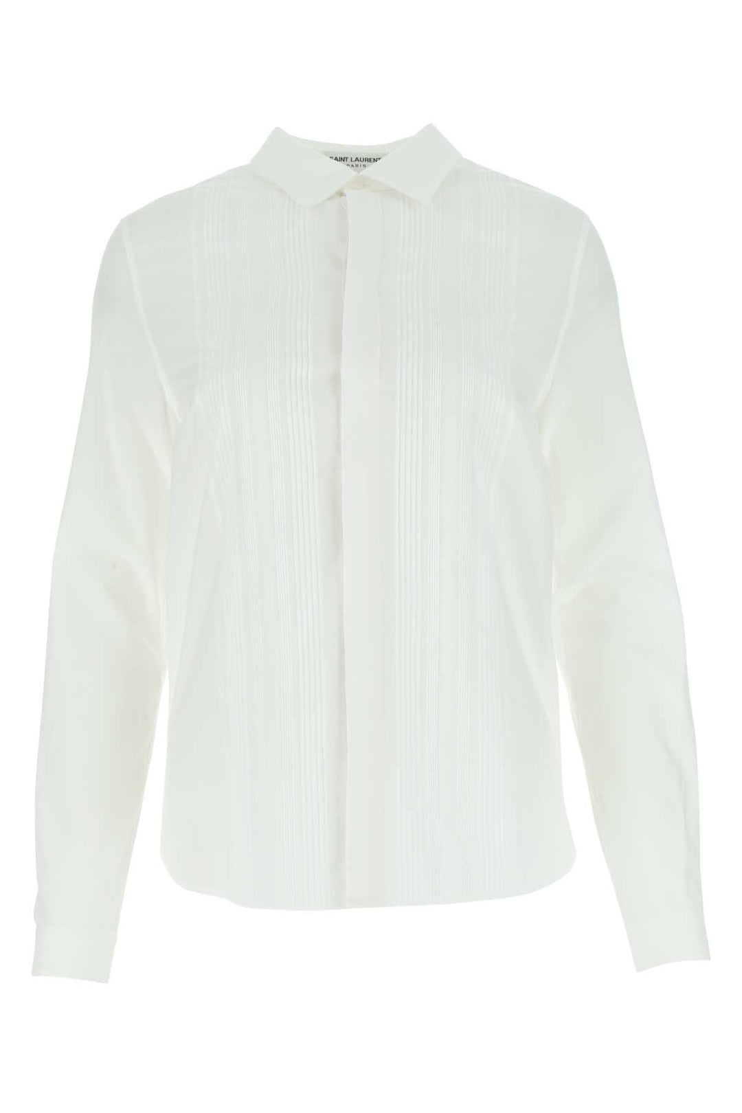 Saint Laurent Women White Poplin Shirt