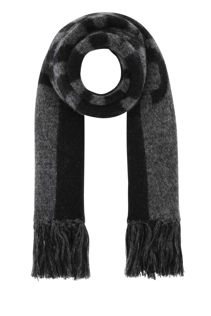 Saint Laurent Unisex Printed Wool Blend Scarf