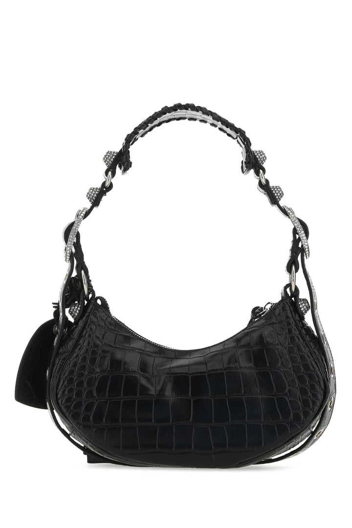 Balenciaga Women Black Leather Le Cagole Xs Shoulder Bag