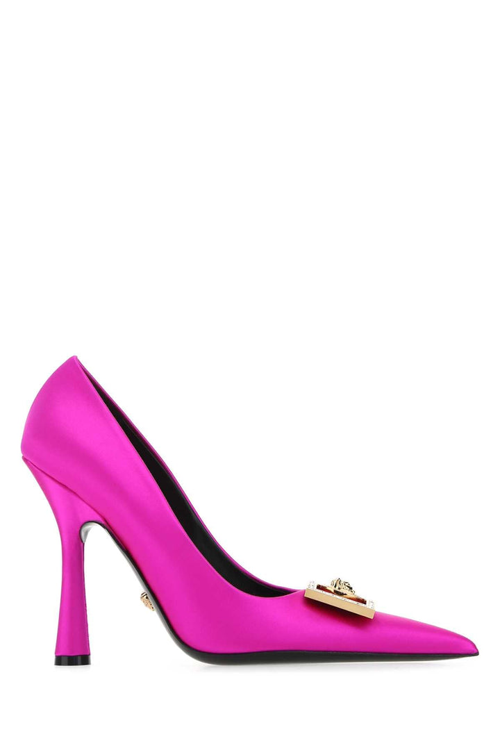 Versace Women Fuchsia Satin Pumps