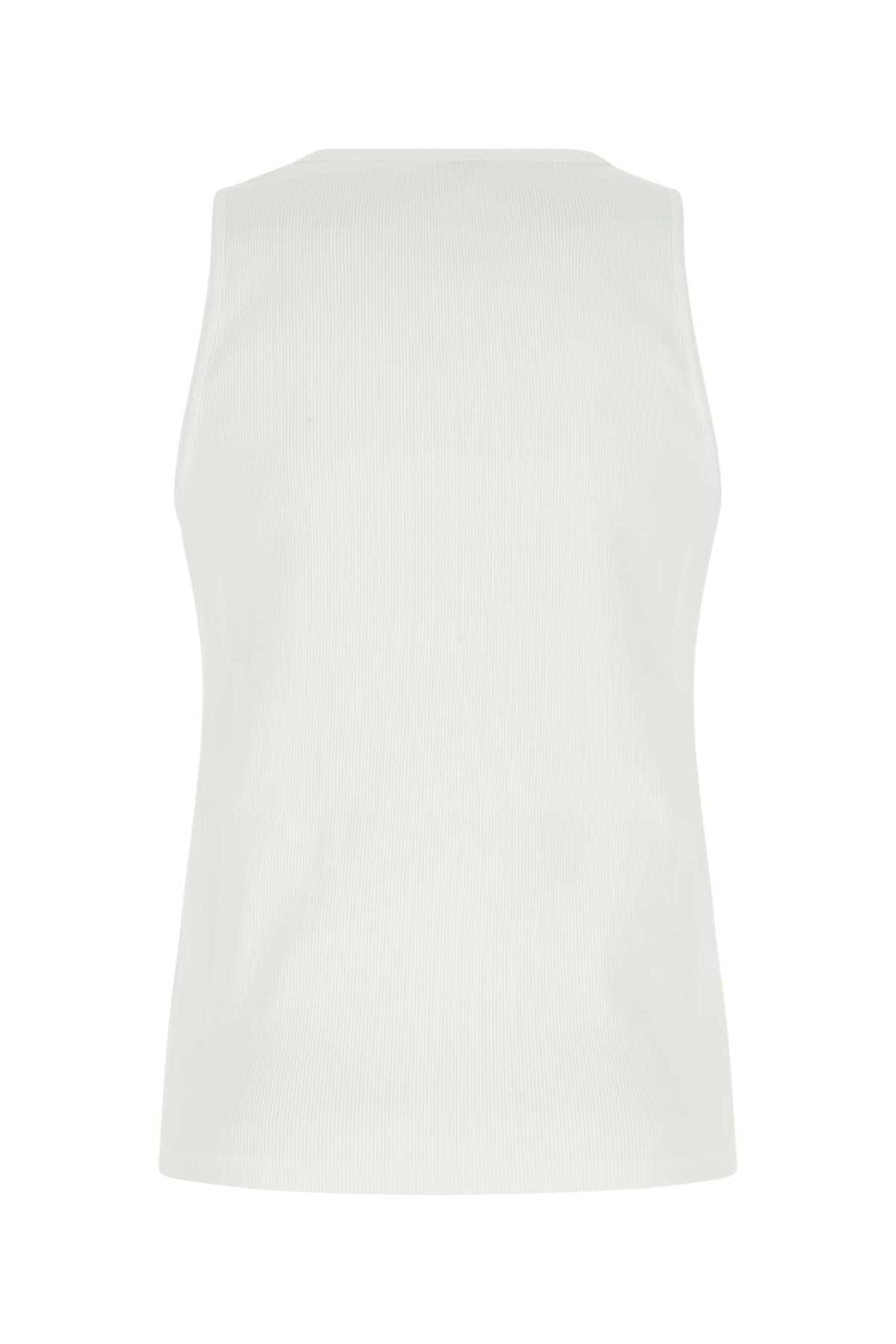 Bottega Veneta Men White Stretch Cotton Tank Top