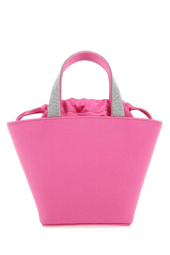 Amina Muaddi Women Fuchsia Satin Rih Handbag
