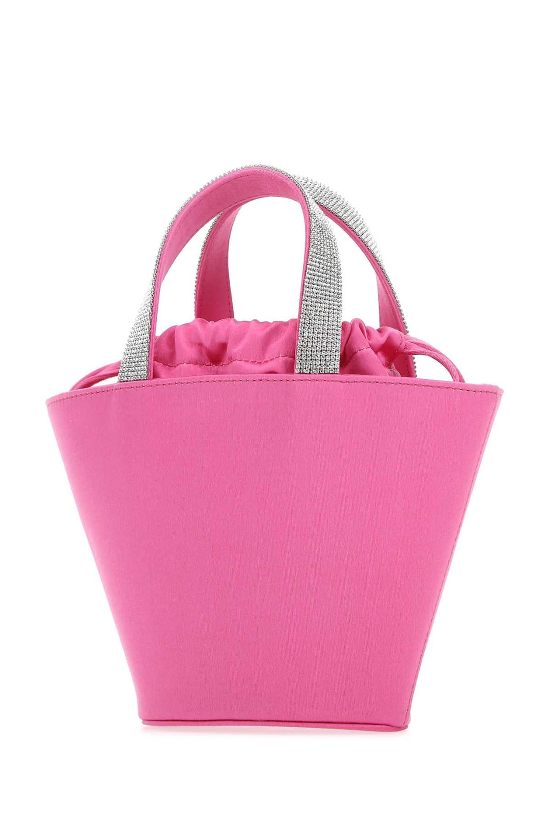 Amina Muaddi Women Fuchsia Satin Rih Handbag