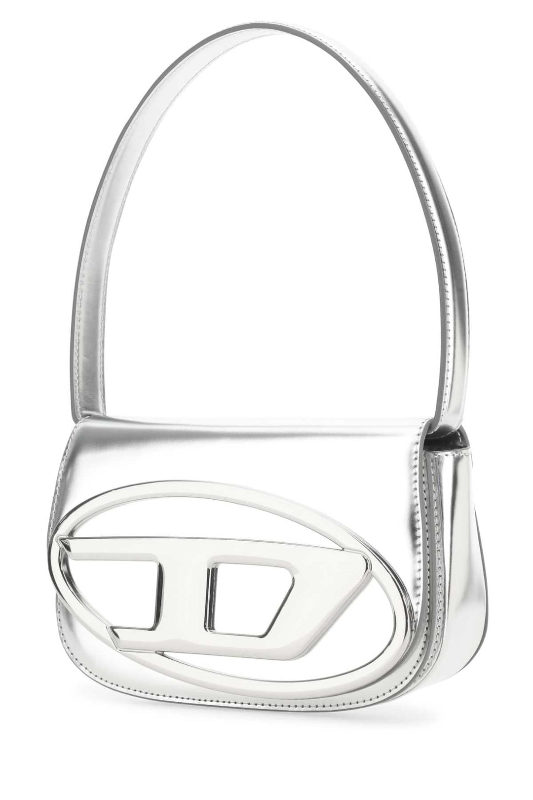 Diesel Women Silver Leather 1Dr Shoulder Bag