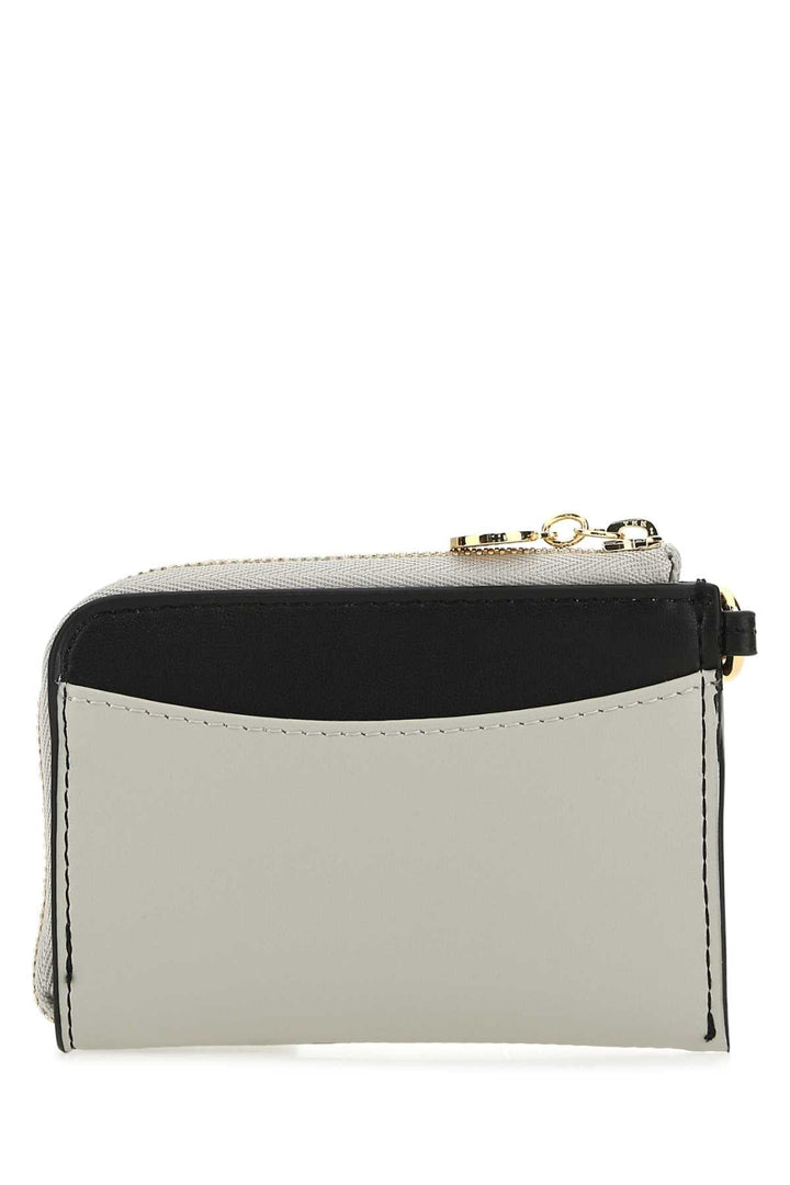 Two-tone wallet with black and gray design on a white background
