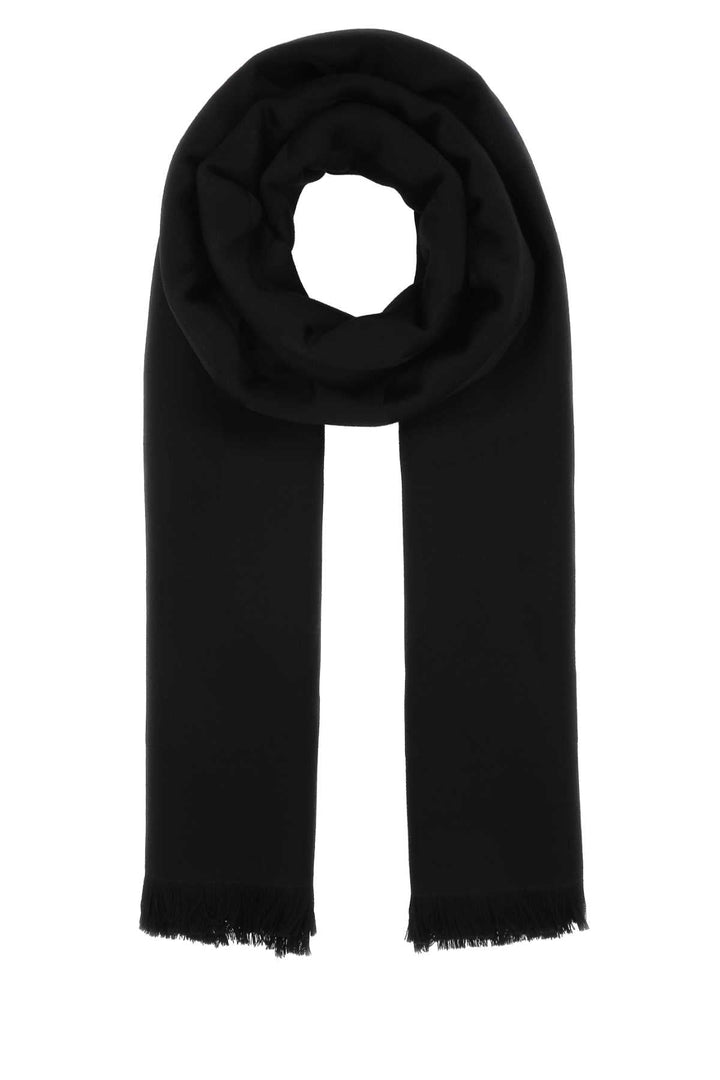 Saint Laurent Women Black Wool Scarf