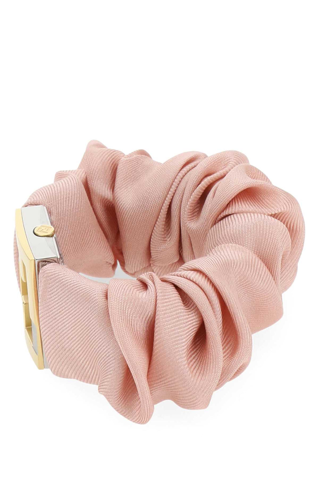 Fendi Women Stainless Steel And Pink Nylon Fendimania Baguette Watch