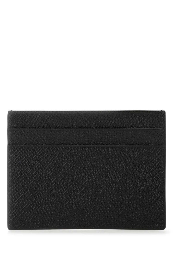 Dolce & Gabbana Men Black Leather Card Holder