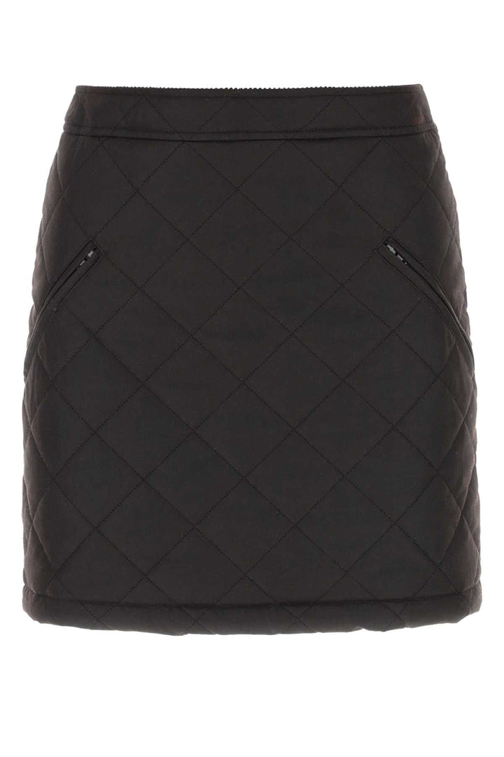 Burberry Women Dark Brow Cotton Mini Skirt