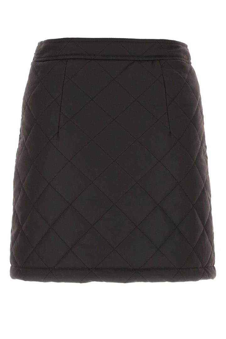 Burberry Women Dark Brow Cotton Mini Skirt