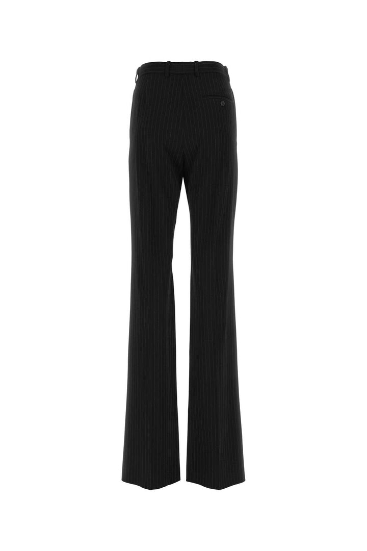 Balenciaga Women Embroidered Stretch Wool Pant