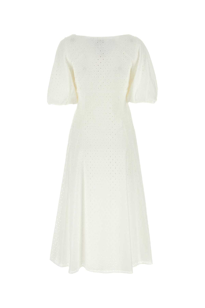 Kenzo Women White Broderie Anglaise Dress