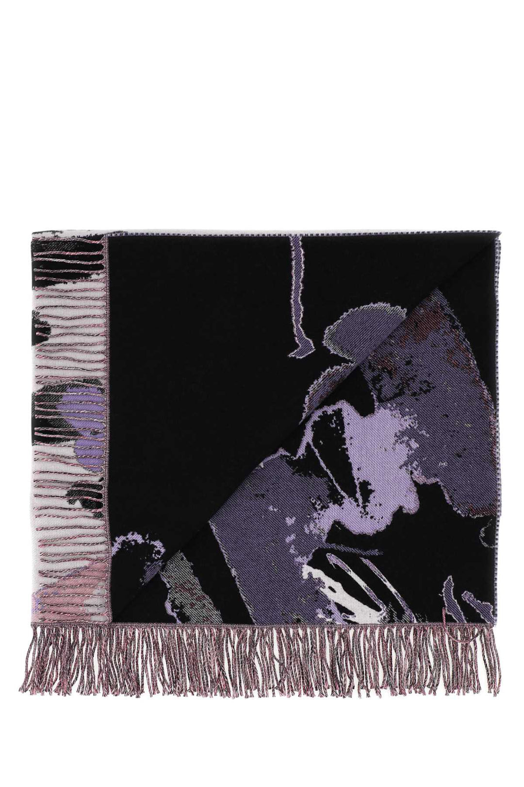 Alexander Mcqueen Women Embroidered Wool Blend Blanket