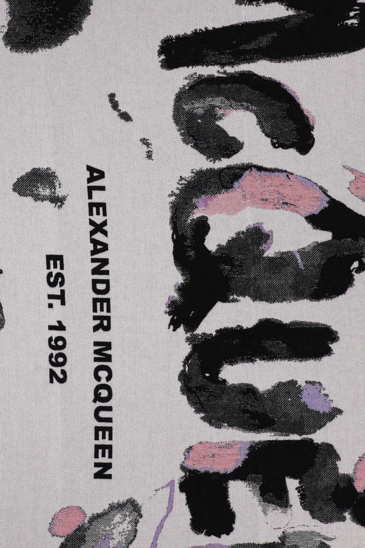 Alexander Mcqueen Women Embroidered Wool Blend Blanket