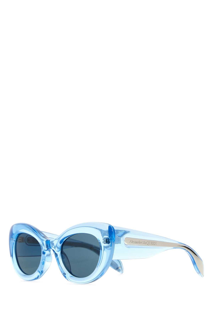 Alexander Mcqueen Women Light-Blue Acetate The Curve Sunglasses