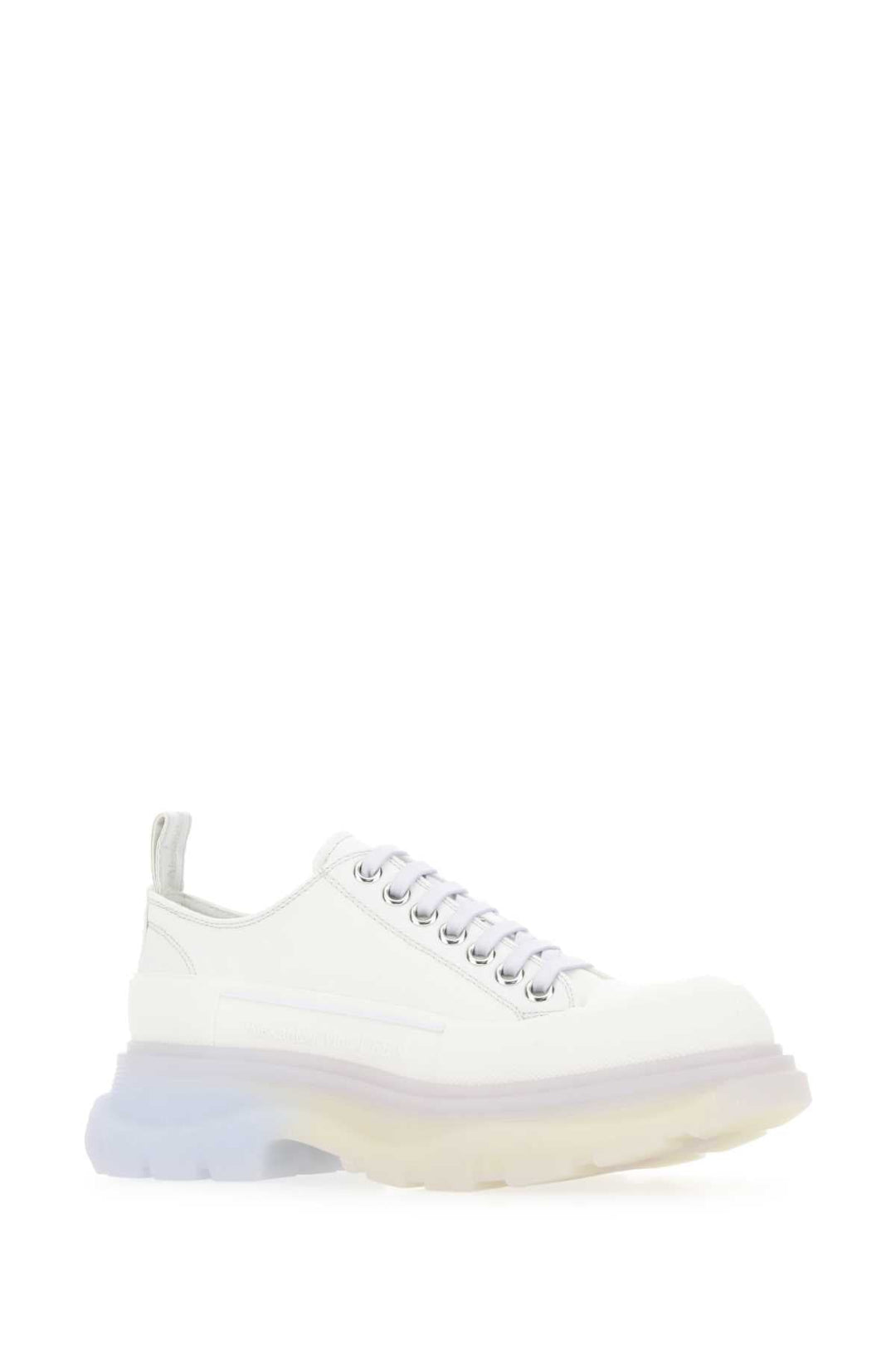 Alexander Mcqueen Women Chalk Canvas Tread Slick Sneakers