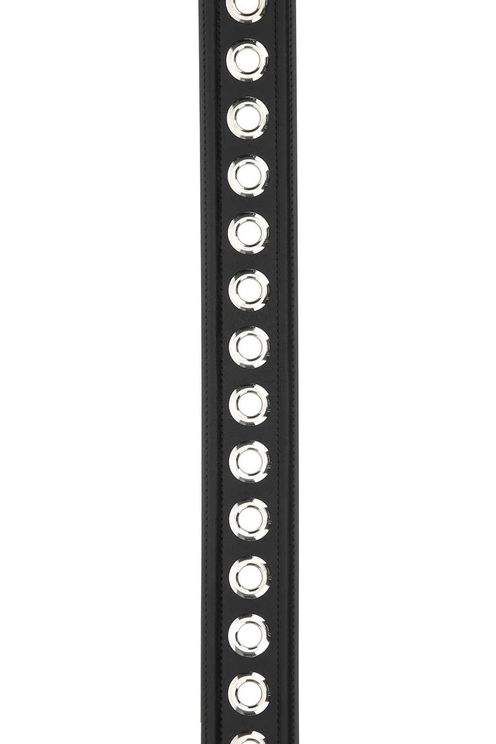 Alexander Mcqueen Women Black Leather Belt