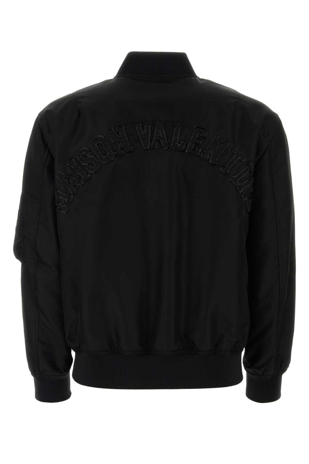 Valentino Garavani Men Black Nylon Bomber Jacket