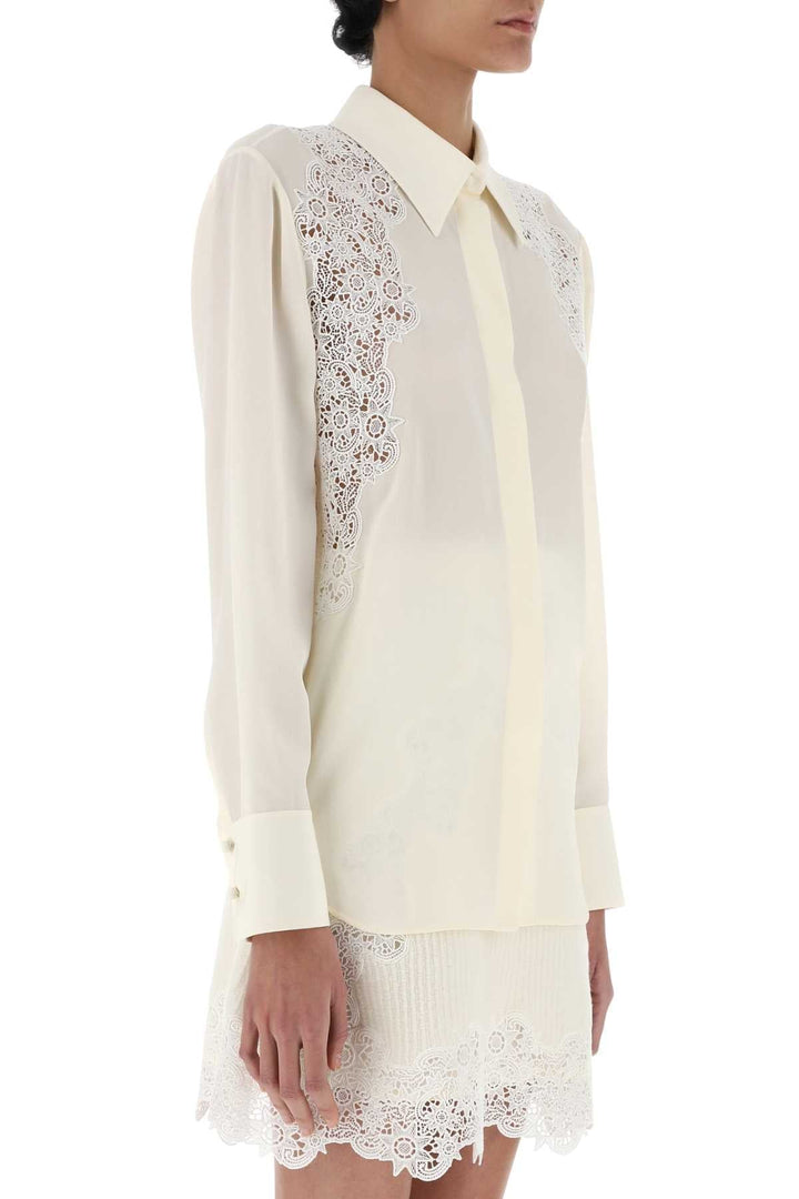 Chloe Women Ivory Crepe Shirt