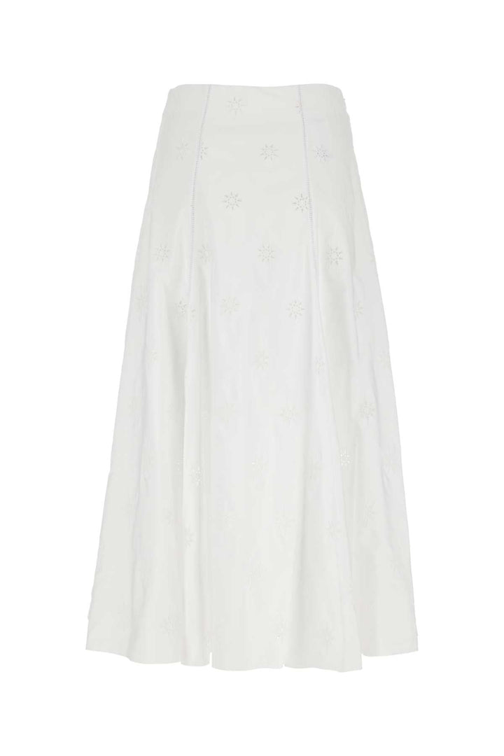 Chloe Women White Poplin Skirt