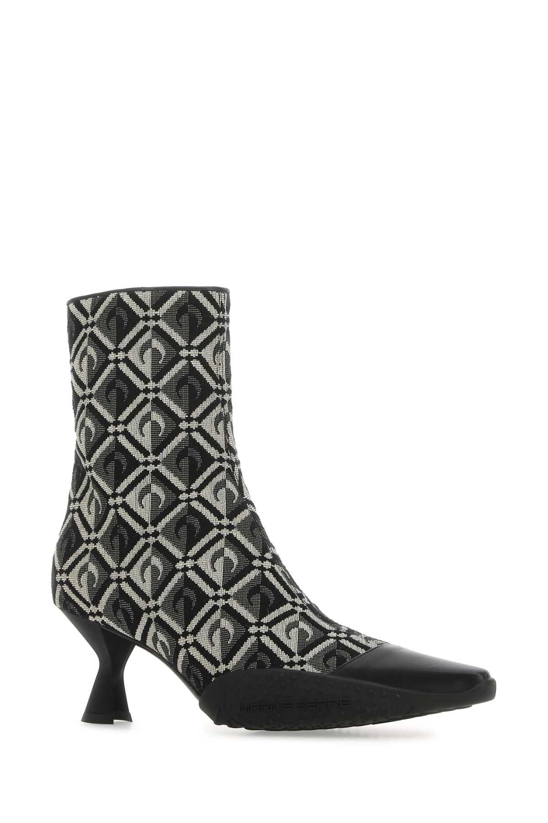 Marine Serre Women Embroidered Cotton Blend Moon Diamant Ankle Boots