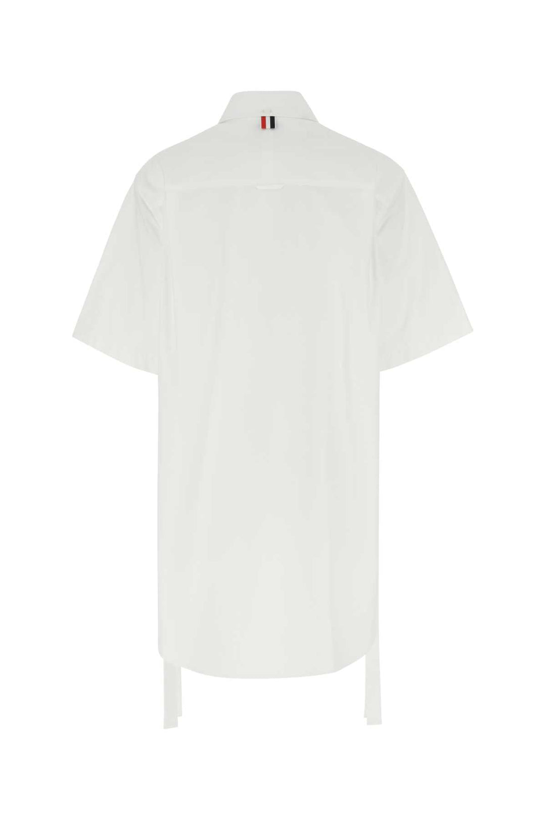 Thom Browne Women White Poplin Shirt Mini Dress